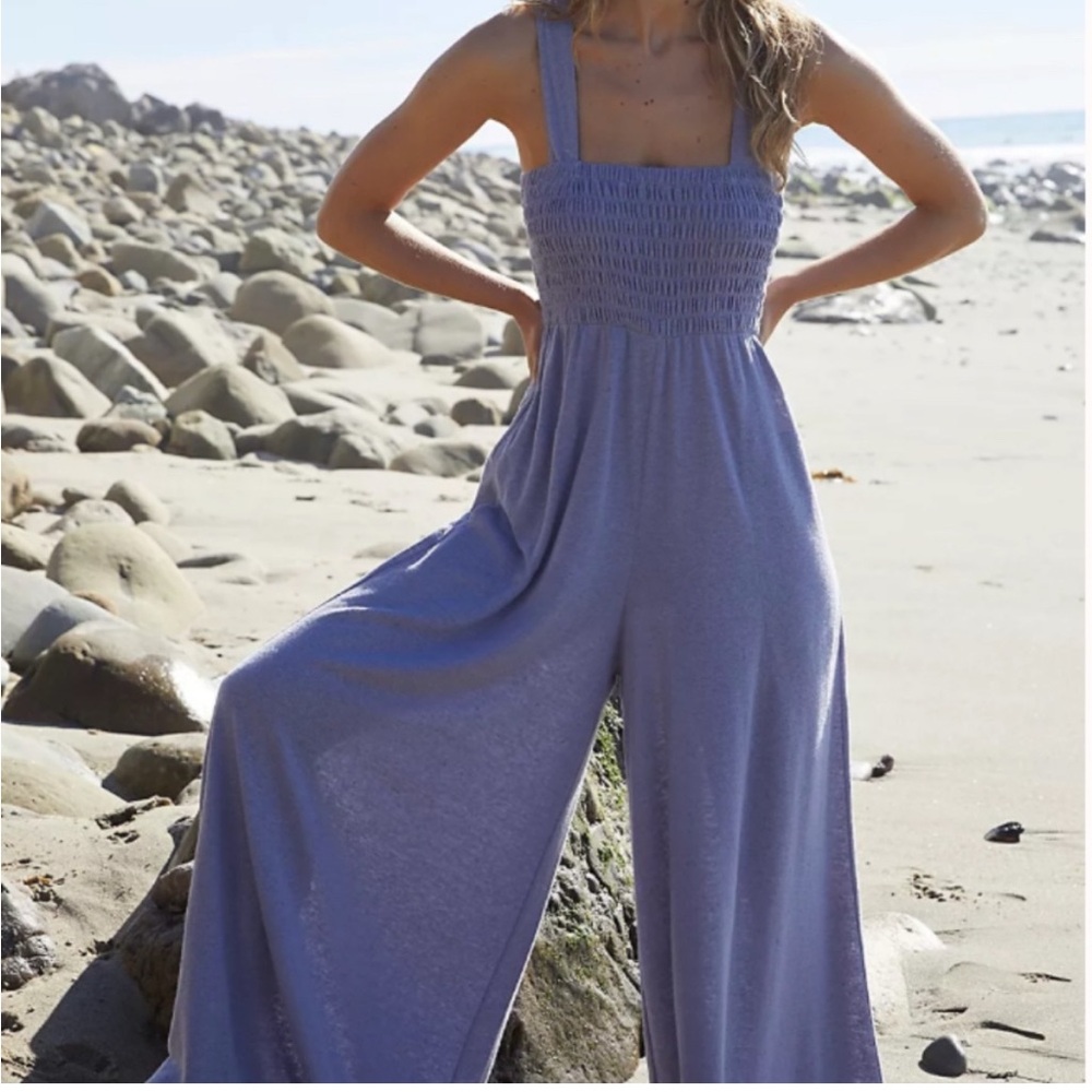 Free People Blue Jumpsuit